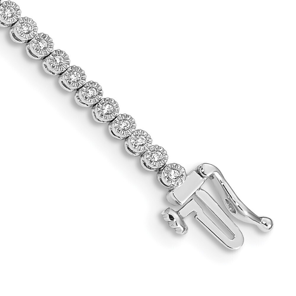 Kazi Luxury 14k White Gold Diamond Tennis Bracelet